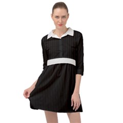 Midnight Black & White - Mini Skater Shirt Dress by FashionLane