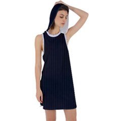 Midnight Black & White - Racer Back Hoodie Dress by FashionLane