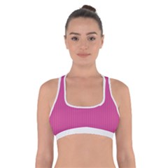 Smitten Pink & White - Cross Back Sports Bra by FashionLane