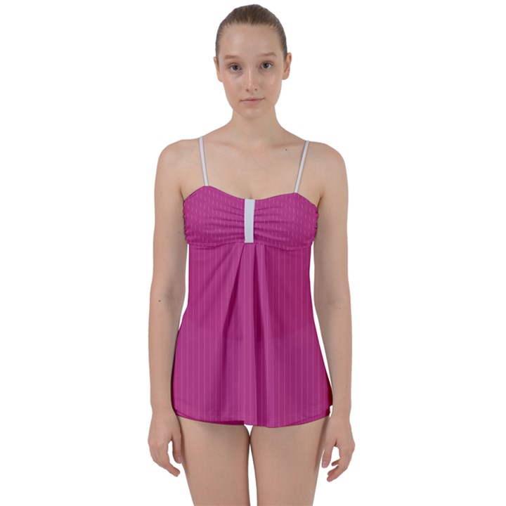 Smitten Pink & White - Babydoll Tankini Set