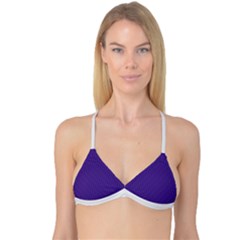 Spanish Violet & White - Reversible Tri Bikini Top by FashionLane