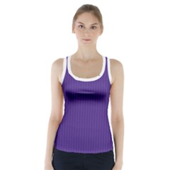 Spanish Violet & White - Racer Back Sports Top by FashionLane