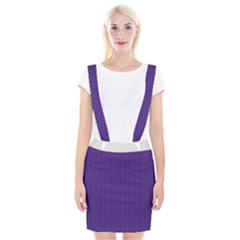 Spanish Violet & White - Braces Suspender Skirt by FashionLane