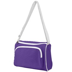 Spanish Violet & White - Front Pocket Crossbody Bag by FashionLane