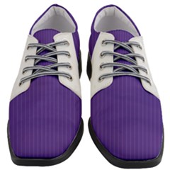 Spanish Violet & White - Women Heeled Oxford Shoes by FashionLane