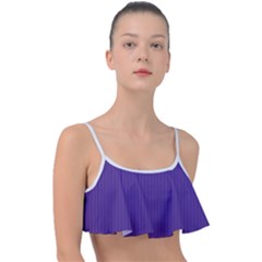 Spanish Violet & White - Frill Bikini Top by FashionLane