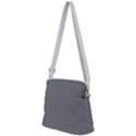 Steel Grey & White - Zipper Messenger Bag View2