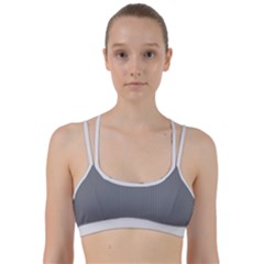 Steel Grey & White - Line Them Up Sports Bra by FashionLane