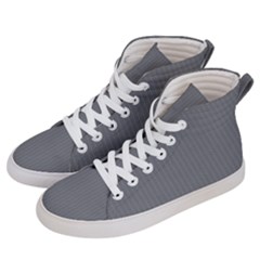 Steel Grey & White - Women s Hi-top Skate Sneakers by FashionLane