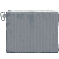 Steel Grey & White - Canvas Cosmetic Bag (xxxl) by FashionLane