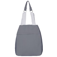 Steel Grey & White - Center Zip Backpack by FashionLane