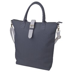 Steel Grey & White - Buckle Top Tote Bag by FashionLane