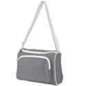 Steel Grey & White - Front Pocket Crossbody Bag View1