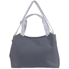 Steel Grey & White - Double Compartment Shoulder Bag by FashionLane