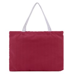 Vivid Burgundy & White - Zipper Medium Tote Bag by FashionLane