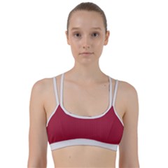 Vivid Burgundy & White - Line Them Up Sports Bra by FashionLane