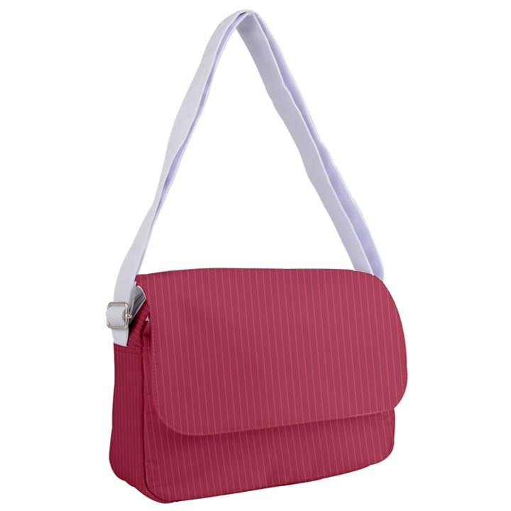 Vivid Burgundy & White - Courier Bag