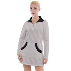 Abalone Grey & Black - Women s Long Sleeve Casual Dress by FashionLane