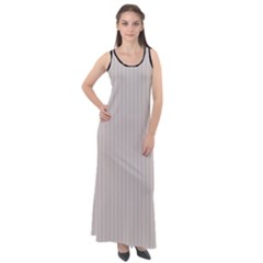 Abalone Grey & Black - Sleeveless Velour Maxi Dress by FashionLane