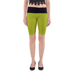 Acid Green & Black - Yoga Cropped Leggings by FashionLane