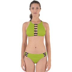 Acid Green & Black - Perfectly Cut Out Bikini Set by FashionLane