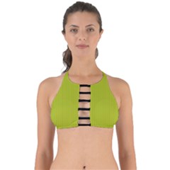 Acid Green & Black - Perfectly Cut Out Bikini Top by FashionLane