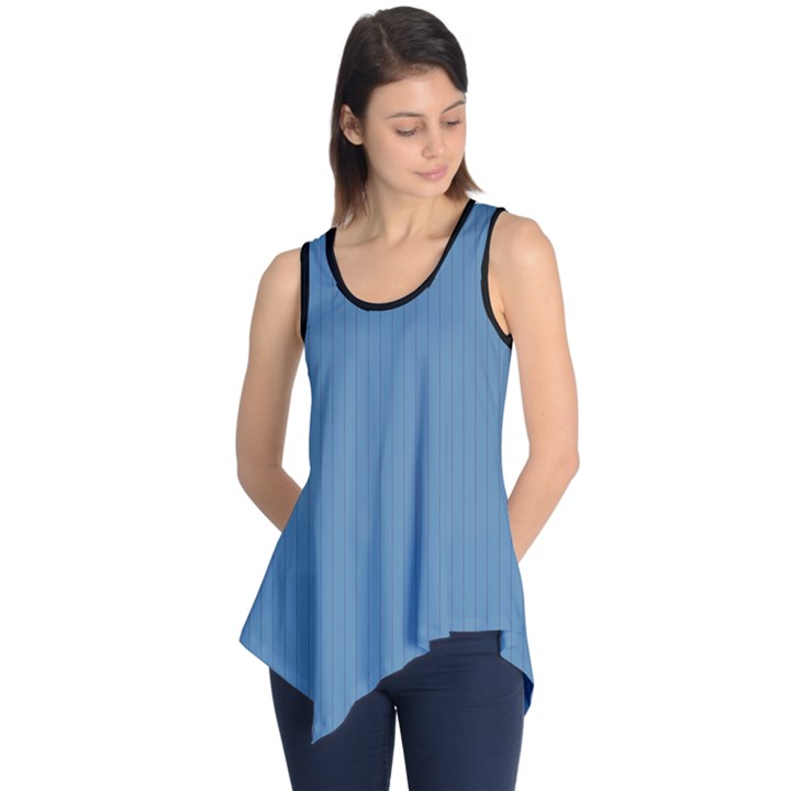 Air Force Blue & Black - Sleeveless Tunic