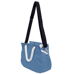 Air Force Blue & Black - Rope Handles Shoulder Strap Bag by FashionLane