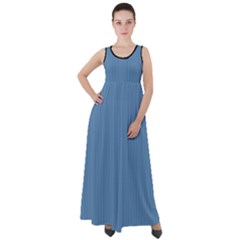 Air Force Blue & Black - Empire Waist Velour Maxi Dress by FashionLane