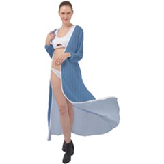 Air Force Blue & Black - Maxi Chiffon Beach Wrap by FashionLane