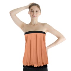 Atomic Tangerine & Black - Strapless Top by FashionLane