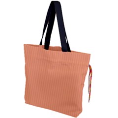 Atomic Tangerine & Black - Drawstring Tote Bag by FashionLane