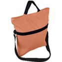 Atomic Tangerine & Black - Fold Over Handle Tote Bag View1