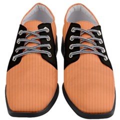 Atomic Tangerine & Black - Women Heeled Oxford Shoes by FashionLane