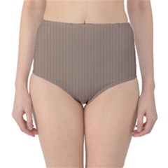 Beaver Brown & Black - Classic High-waist Bikini Bottoms by FashionLane