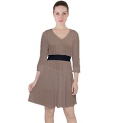 Beaver Brown & Black - Ruffle Dress by FashionLane