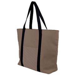 Beaver Brown & Black - Zip Up Canvas Bag by FashionLane