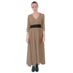 Beaver Brown & Black - Button Up Maxi Dress by FashionLane