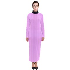 Blossom Pink & Black - Turtleneck Maxi Dress by FashionLane