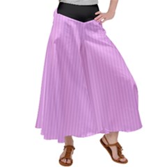 Blossom Pink & Black - Satin Palazzo Pants by FashionLane