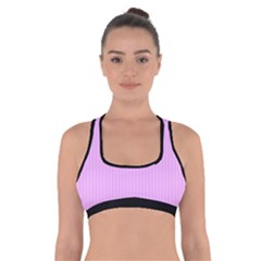 Blossom Pink & Black - Cross Back Sports Bra by FashionLane