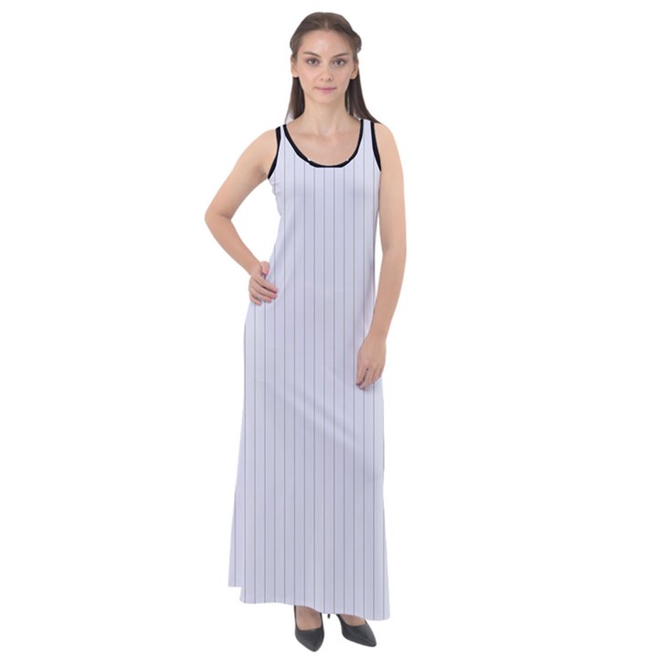 Brilliant White & Black - Sleeveless Velour Maxi Dress