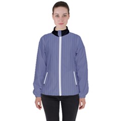 Lavender Violet & Black - Women s High Neck Windbreaker by FashionLane