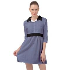 Lavender Violet & Black - Mini Skater Shirt Dress by FashionLane