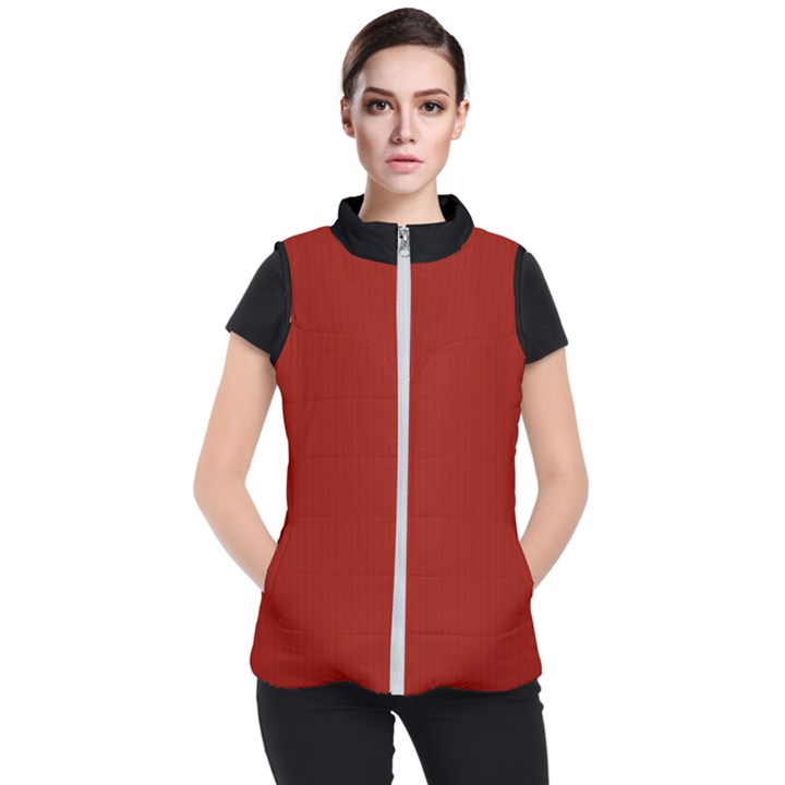 Lipstick Red & Black - Women s Puffer Vest