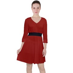 Lipstick Red & Black - Ruffle Dress by FashionLane