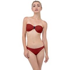 Lipstick Red & Black - Classic Bandeau Bikini Set by FashionLane