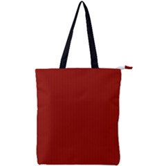 Lipstick Red & Black - Double Zip Up Tote Bag by FashionLane