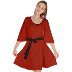 Lipstick Red & Black - Velour Kimono Dress by FashionLane