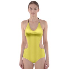 Maize Yellow & Black - Cut-out One Piece Swimsuit by FashionLane